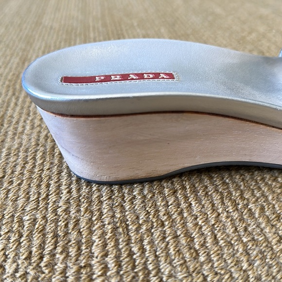 Authentic Prada silver slide sandals - Picture 6 of 9
